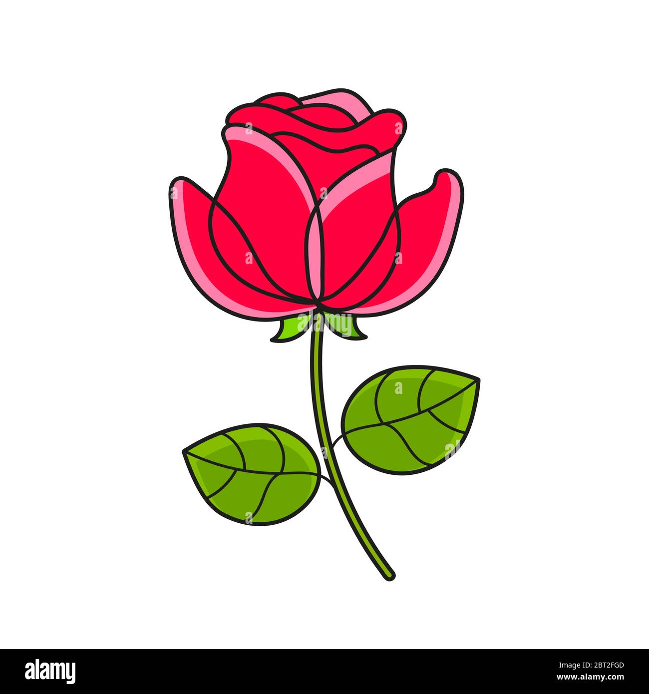 Rose Flower Symbol, Tattoo Suitable For Greeting Card, Poster Or T