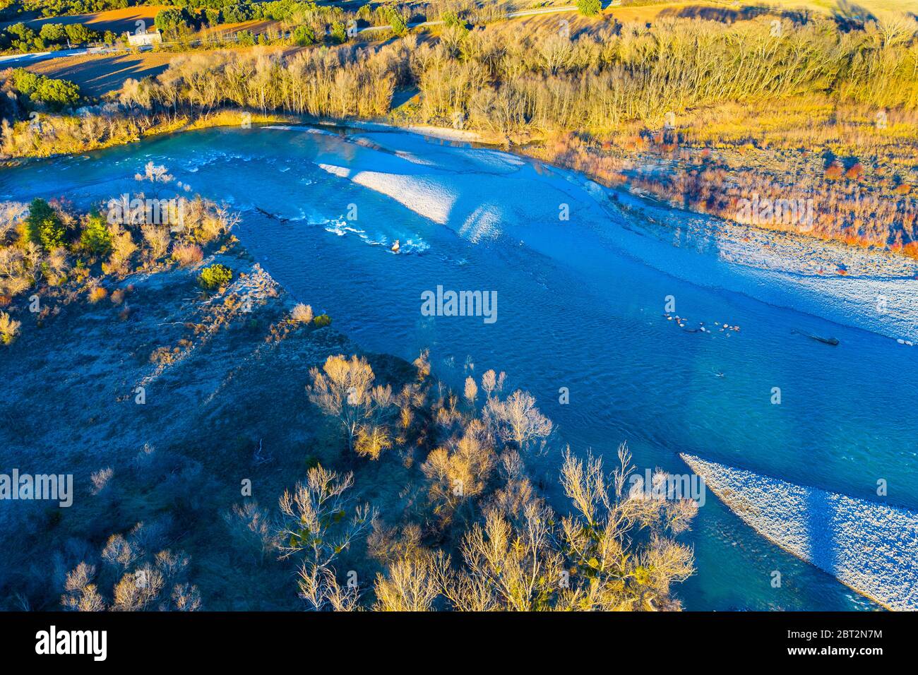 Riverbed in a natural landscape Stock Photo Alamy