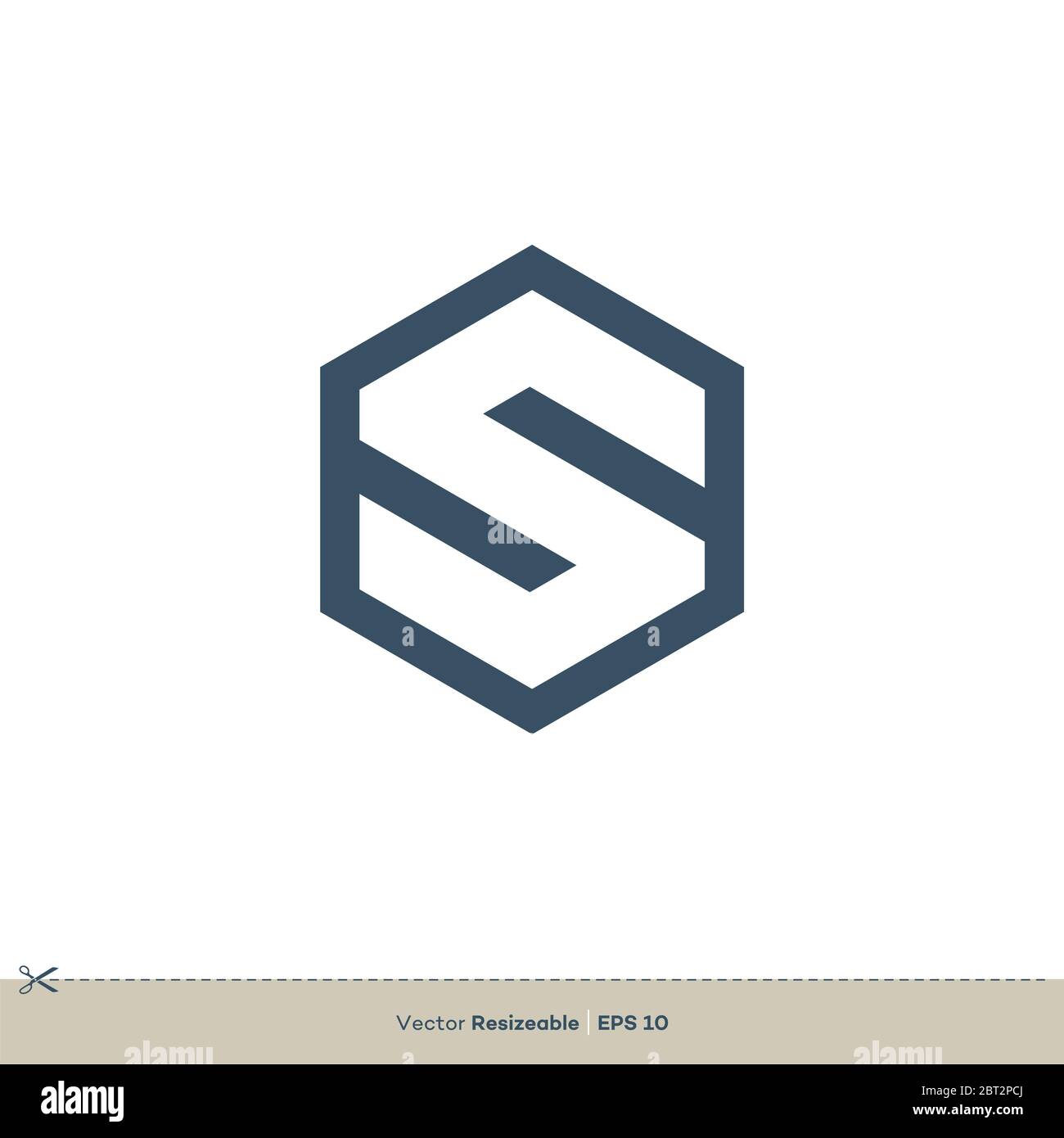 S hexagon logo hi-res stock photography and images - Alamy