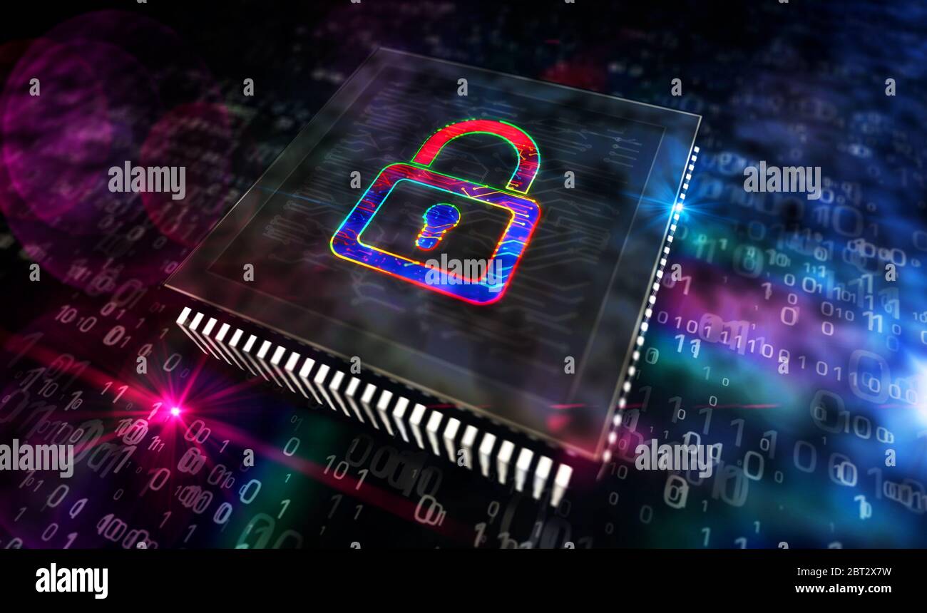 Cyber security abstract concept. Digital safety, computer protection