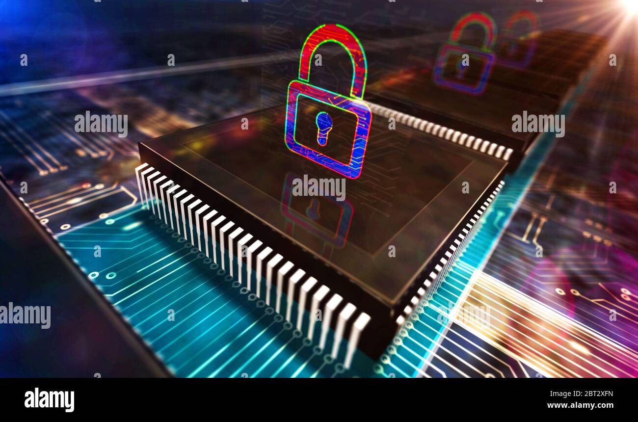 Cyber security abstract concept. Digital safety, computer protection