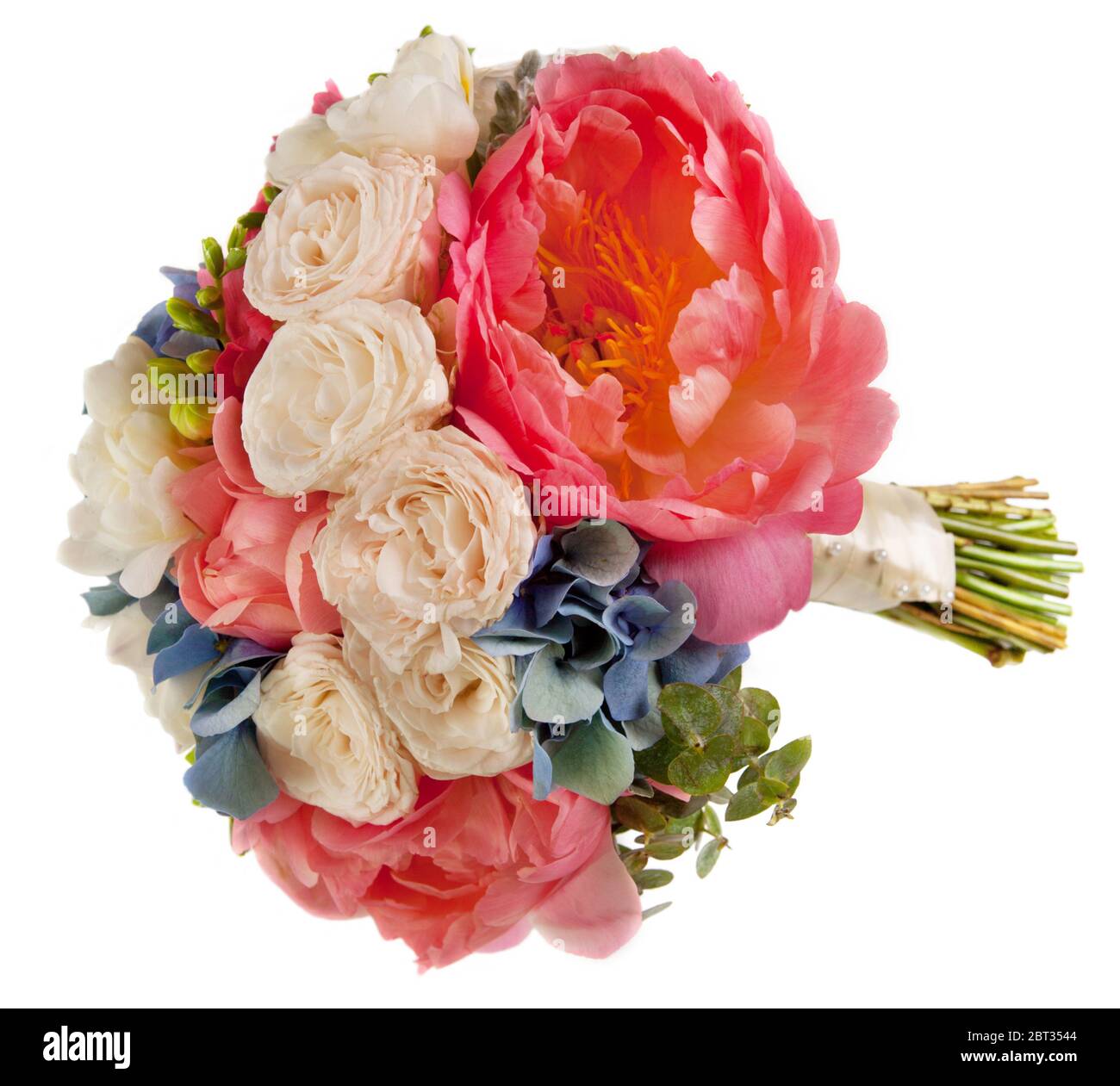 wedding bouquet with roses and peony Stock Photo - Alamy