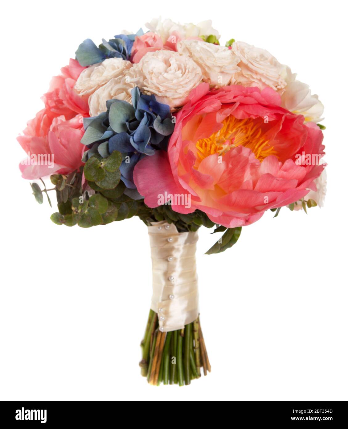 wedding bouquet with roses and peony Stock Photo - Alamy