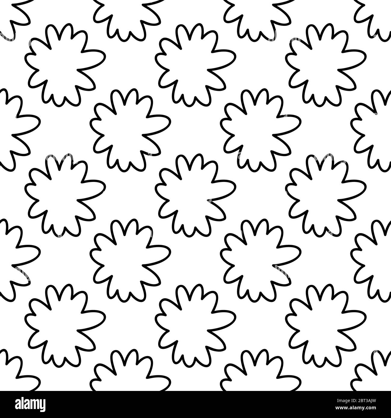 Floral seamless pattern. Isolated on white background. Vector stock ...