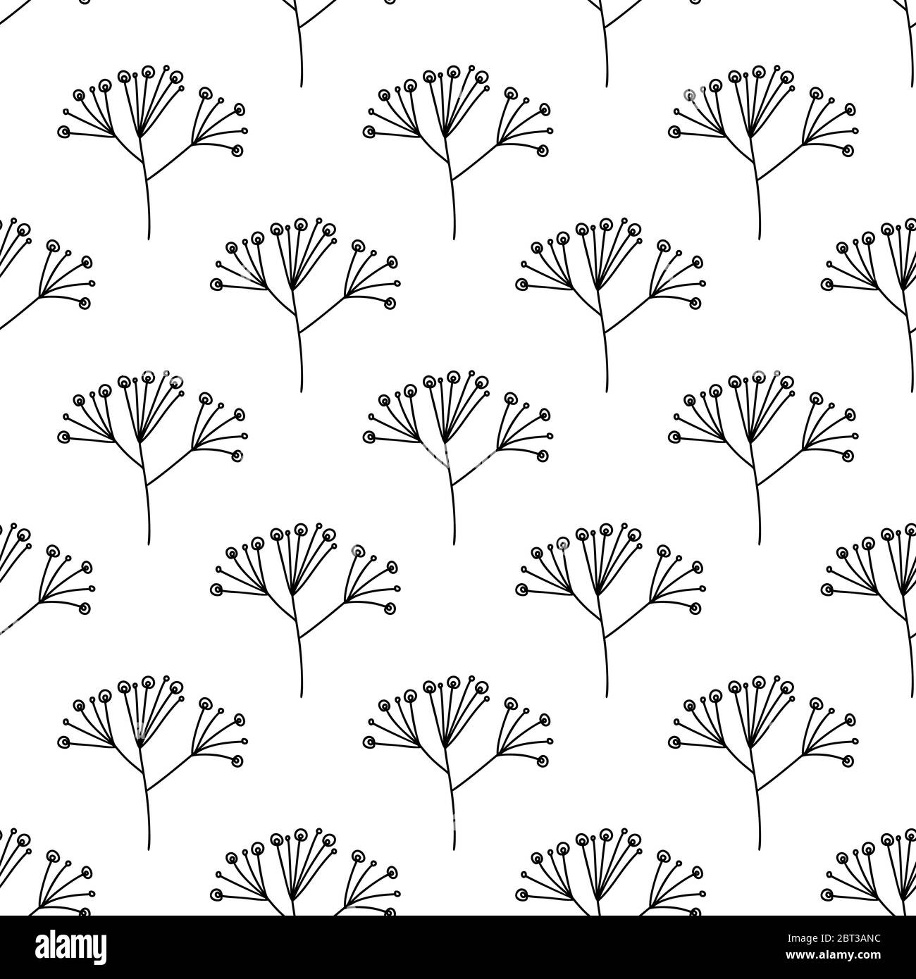 Floral seamless pattern. Isolated on white background. Vector stock ...