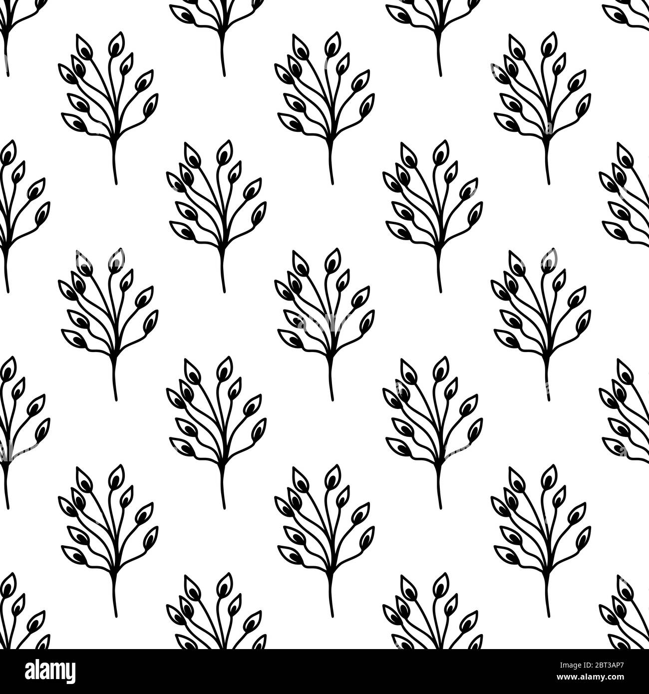 Floral seamless pattern. Isolated on white background. Vector stock ...