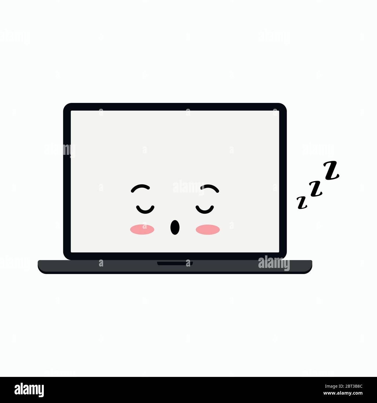 https://c8.alamy.com/comp/2BT3B8C/sleeping-off-laptop-cute-emoji-vector-icon-isolated-on-white-background-2BT3B8C.jpg