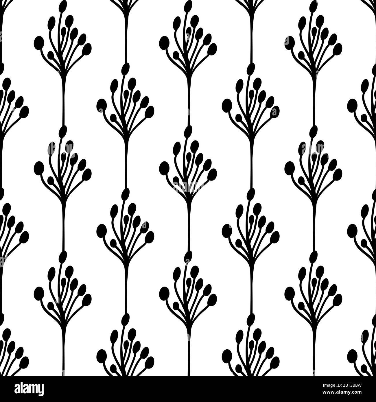 Floral seamless pattern. Isolated on white background. Vector stock ...