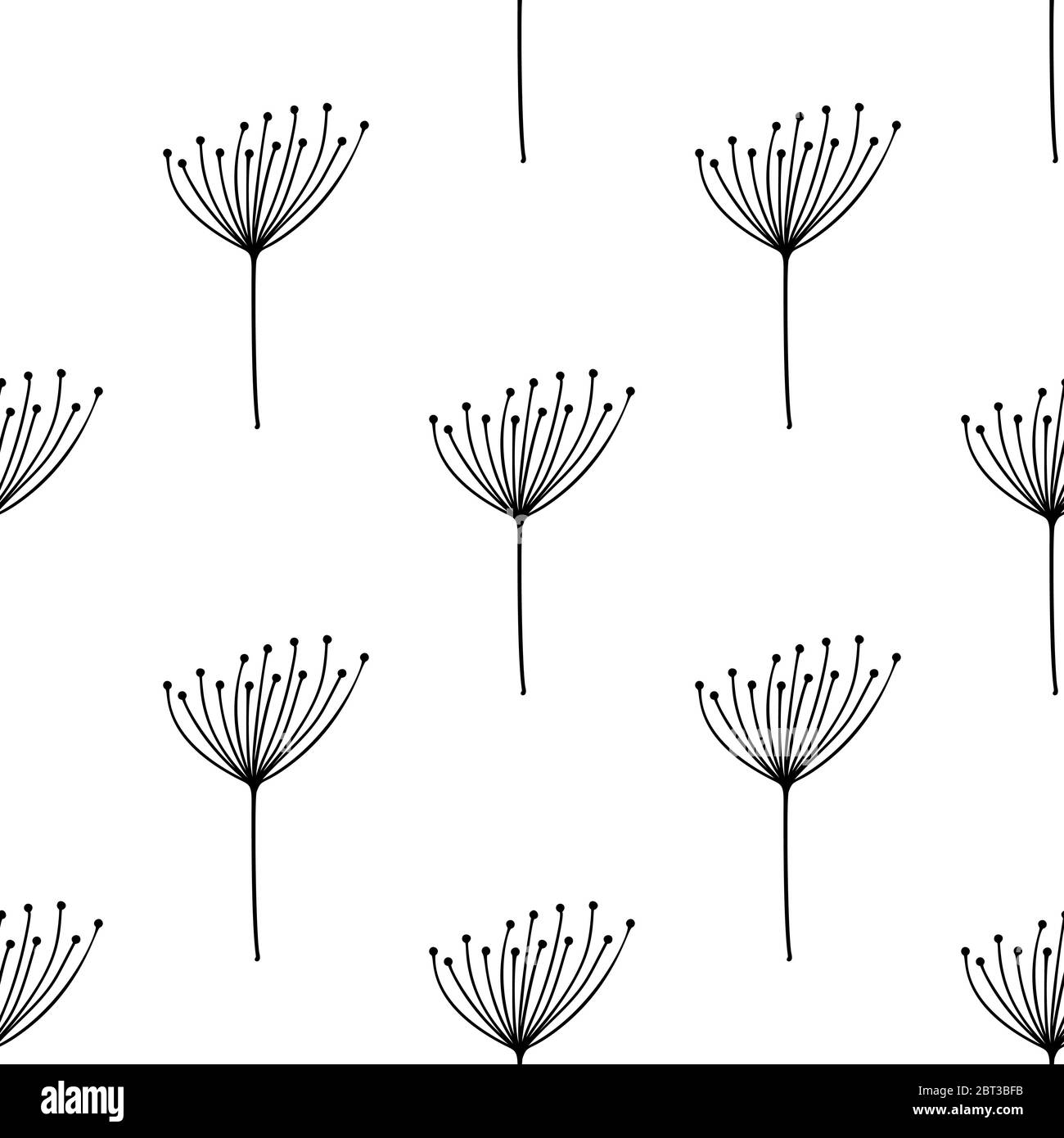 Floral seamless pattern. Isolated on white background. Vector stock ...