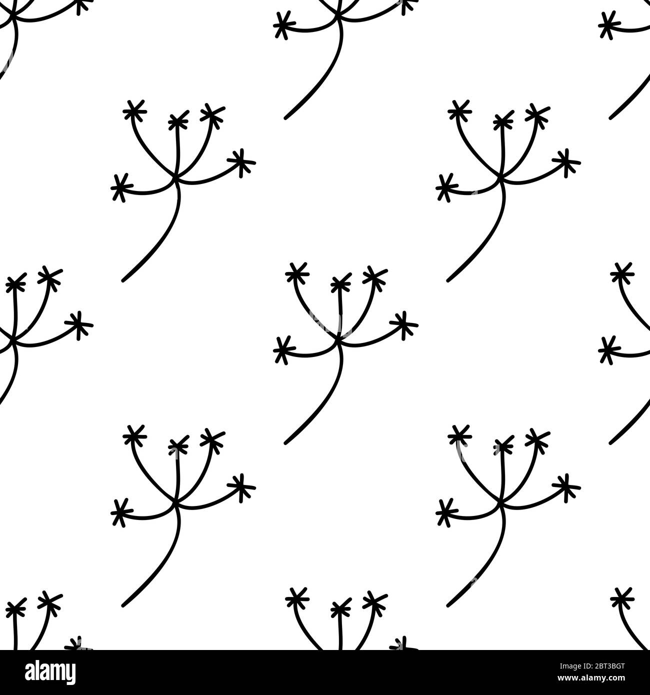 Floral seamless pattern. Isolated on white background. Vector stock ...