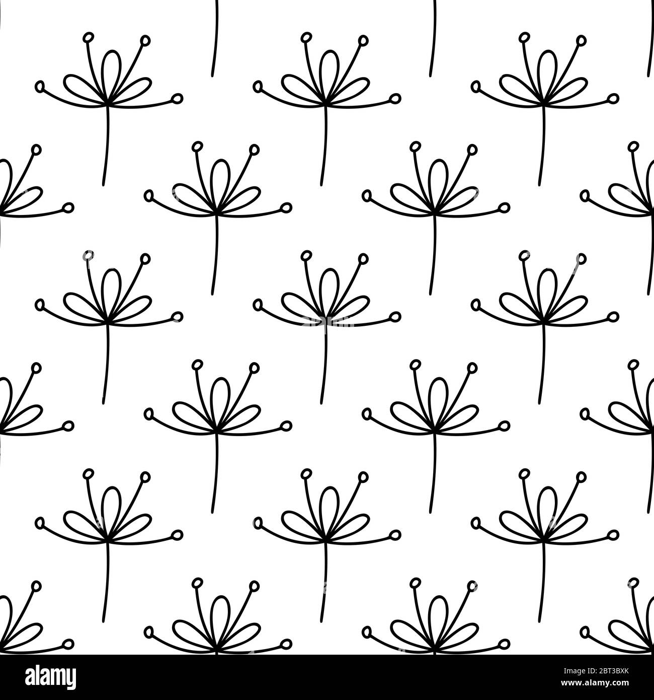 Floral seamless pattern. Isolated on white background. Vector stock ...