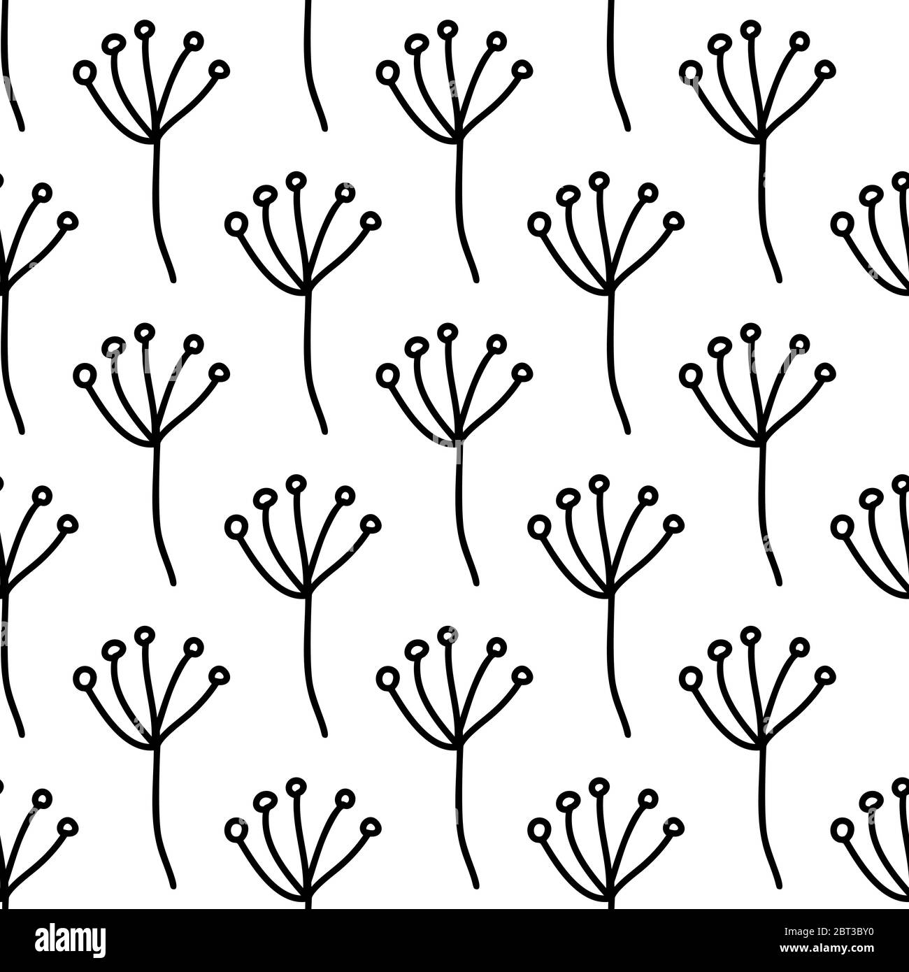 Floral seamless pattern. Isolated on white background. Vector stock ...