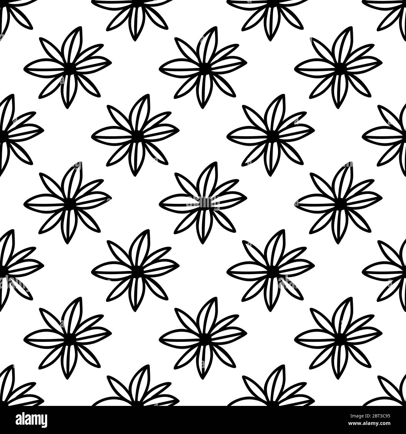 Floral seamless pattern. Isolated on white background. Vector stock ...
