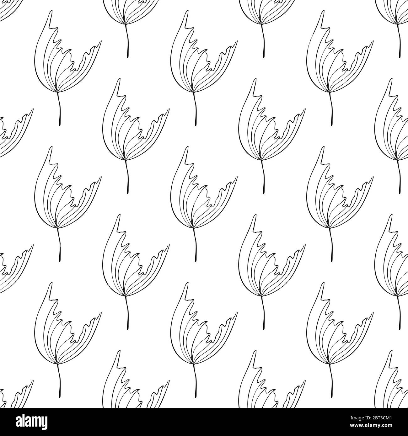 Floral seamless pattern. Isolated on white background. Vector stock ...