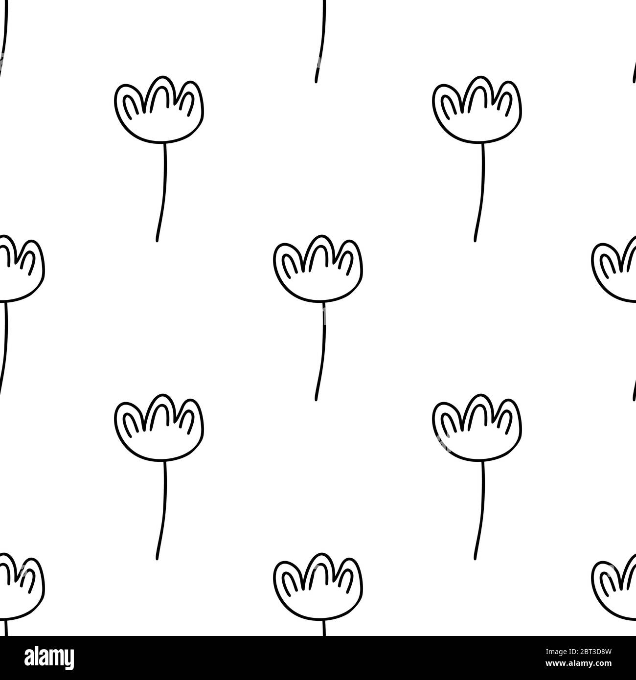 Floral seamless pattern. Isolated on white background. Vector stock ...