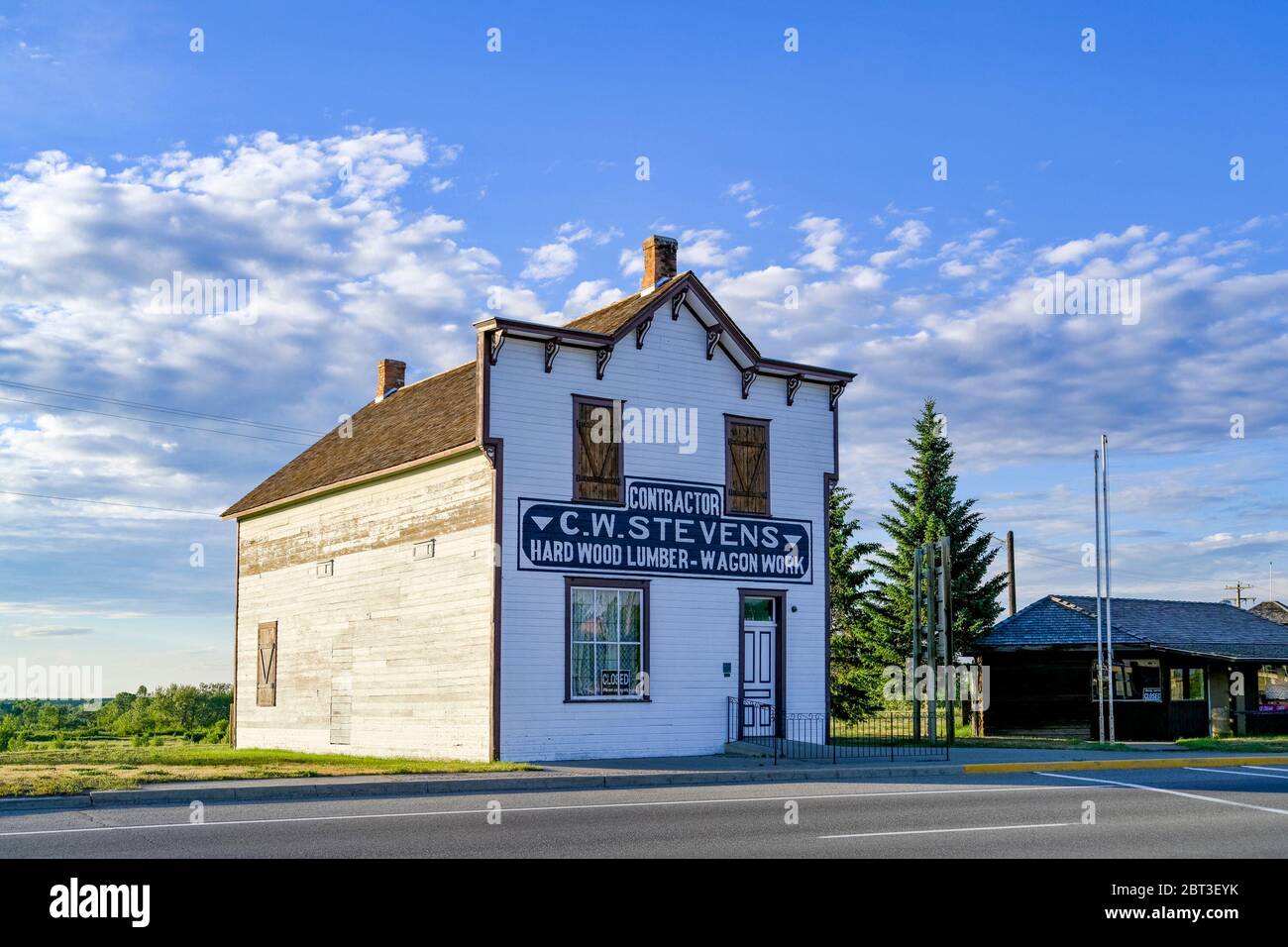 Heritage building, General Store, Fort MaCleod, Alberta, Canada Stock