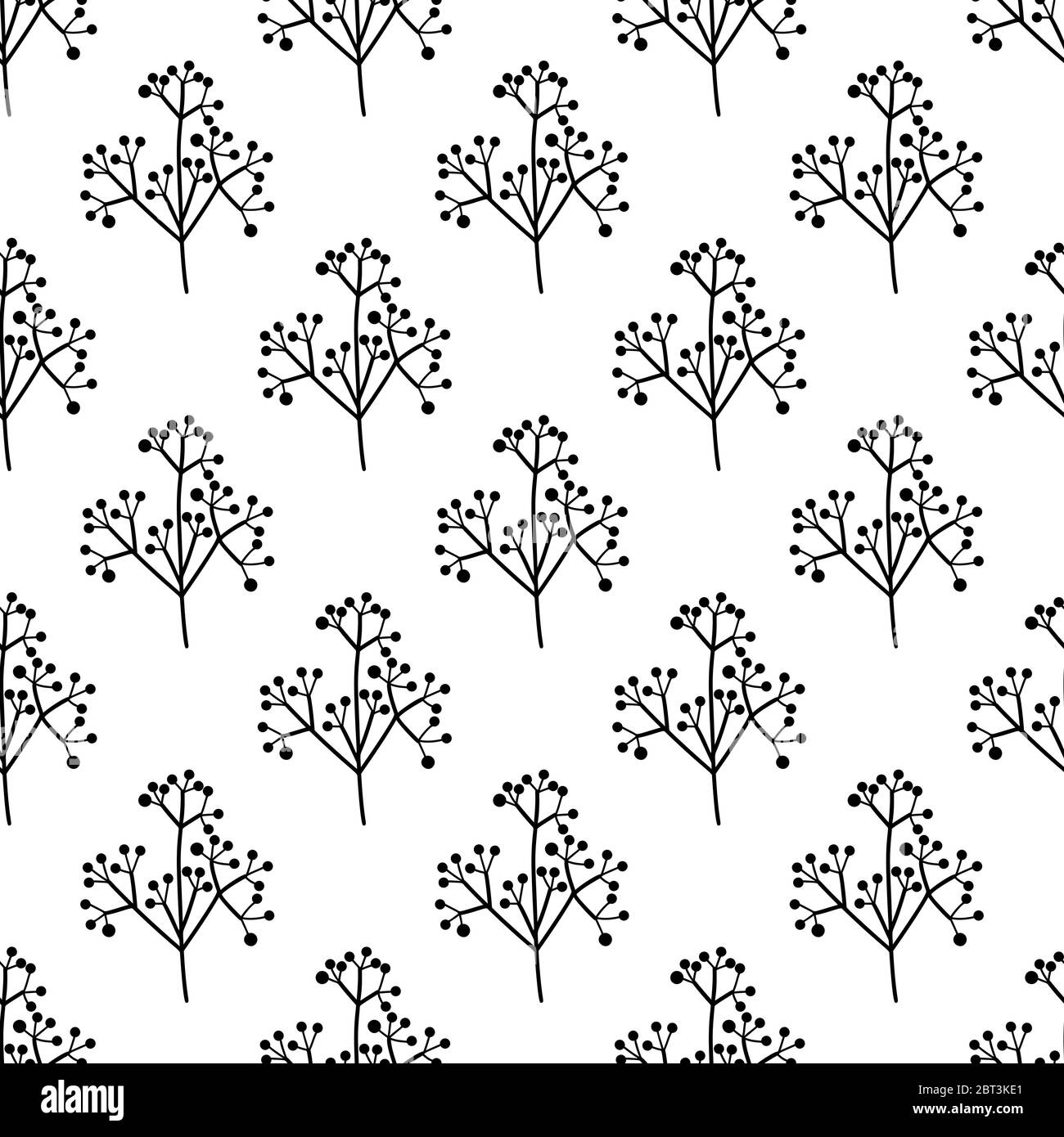 Floral seamless pattern. Isolated on white background. Vector stock ...