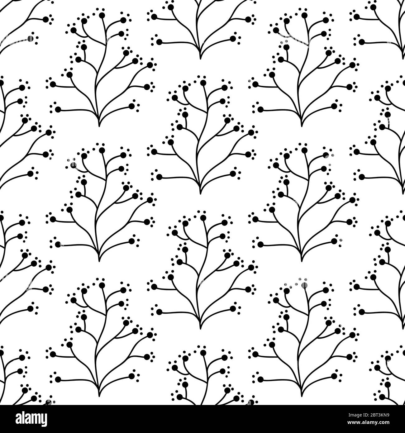 Floral seamless pattern. Isolated on white background. Vector stock ...