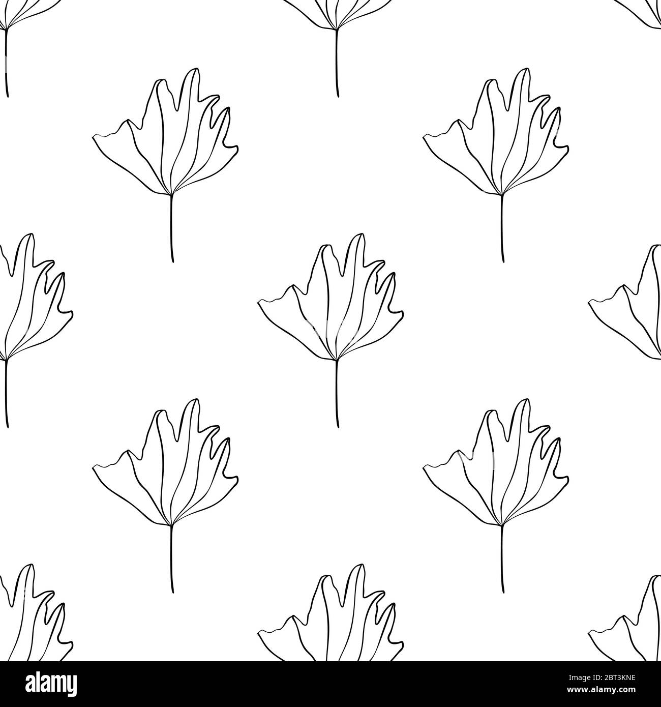 Floral seamless pattern. Isolated on white background. Vector stock ...