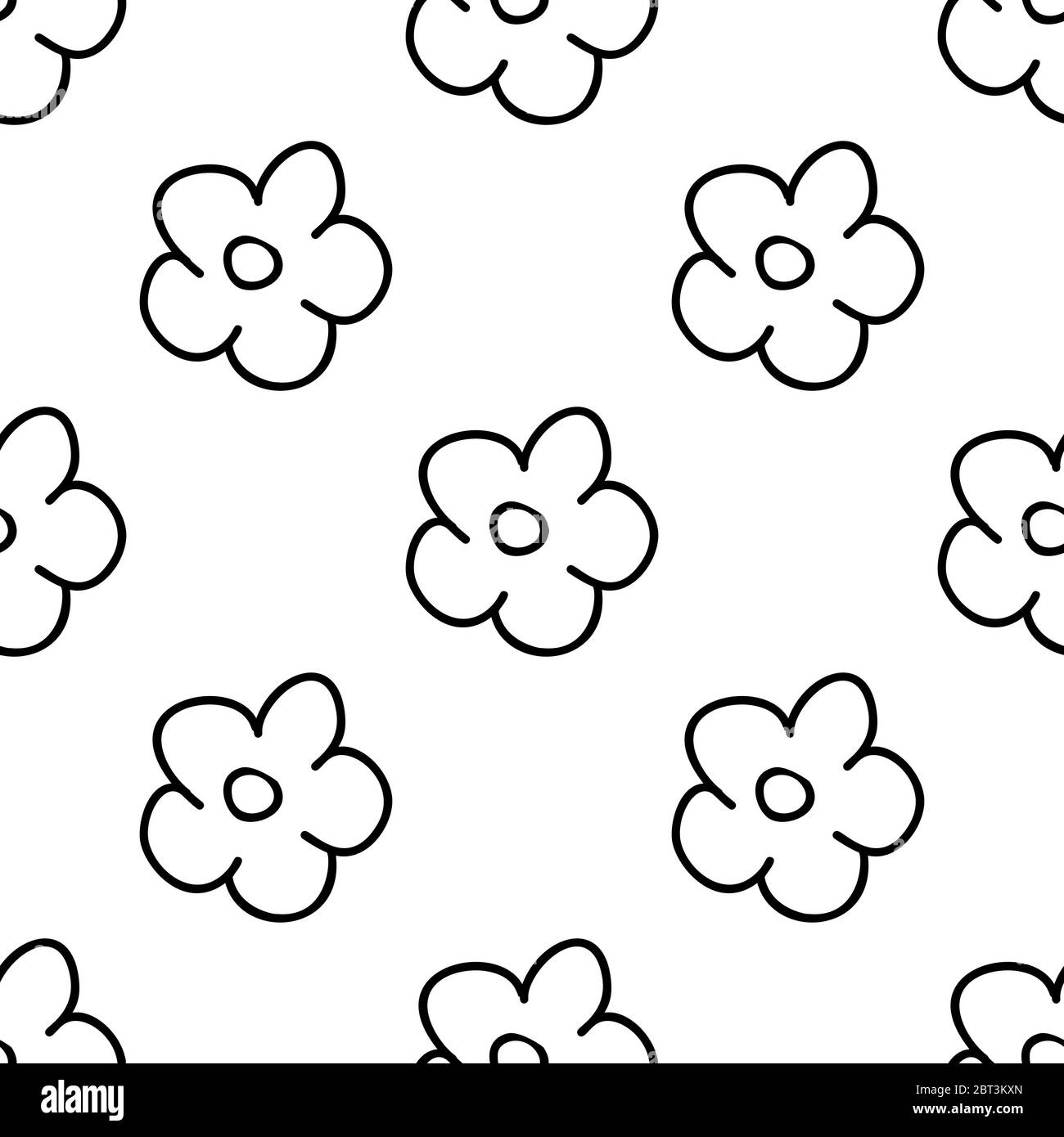 Floral seamless pattern. Isolated on white background. Vector stock ...