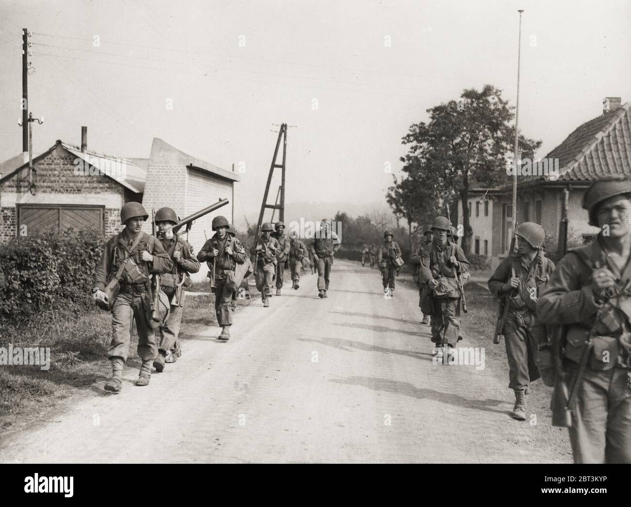 World War II vintage photograph Siegfried line, Belgian German border