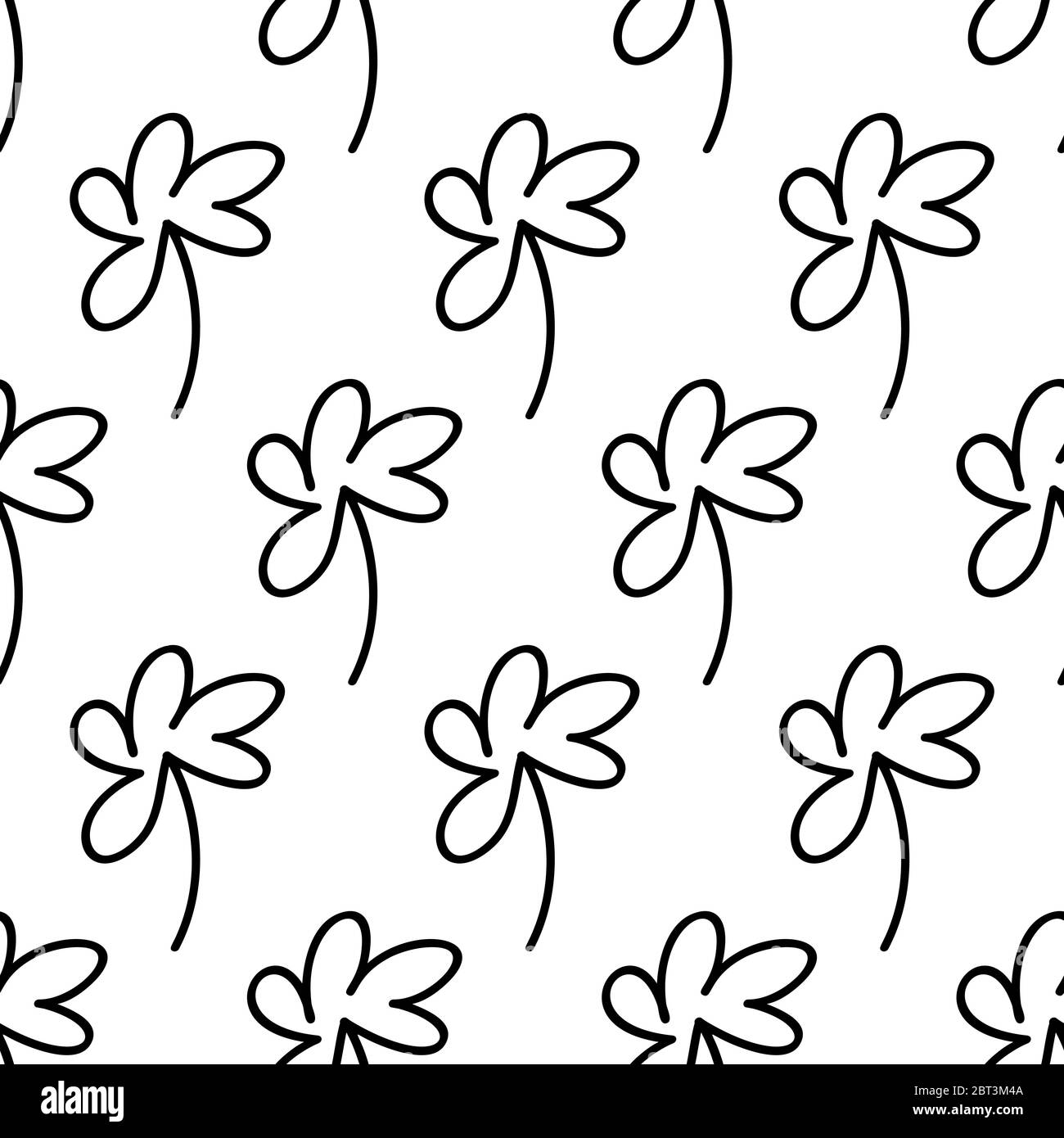 Floral seamless pattern. Isolated on white background. Vector stock ...