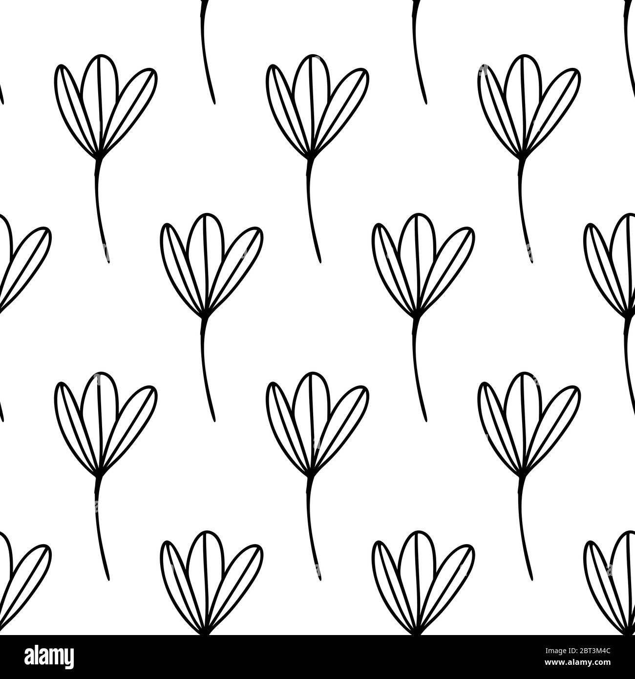 Floral seamless pattern. Isolated on white background. Vector stock ...
