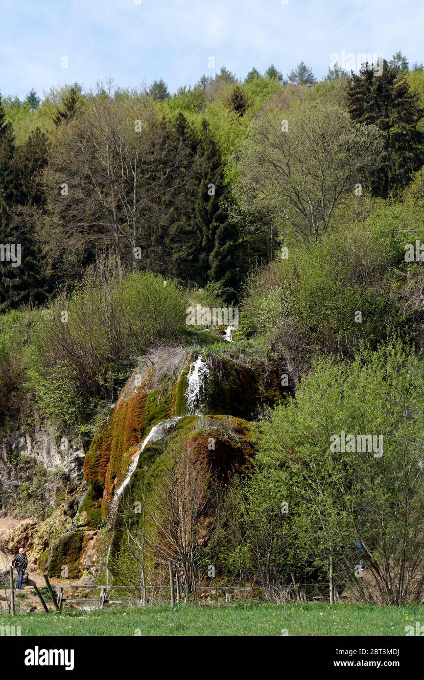 Dreimühlen-Wasserfall am Ahbach, Üxheim-Nohn, Rheinland-Pfalz, Deutschland Stock Photo