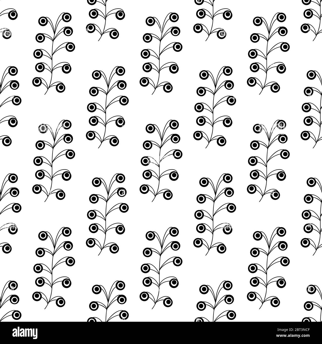 Floral seamless pattern. Isolated on white background. Vector stock ...