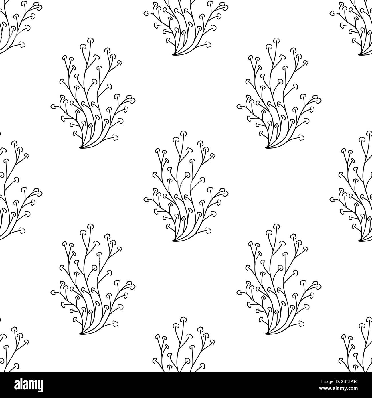 Floral seamless pattern. Isolated on white background. Vector stock ...