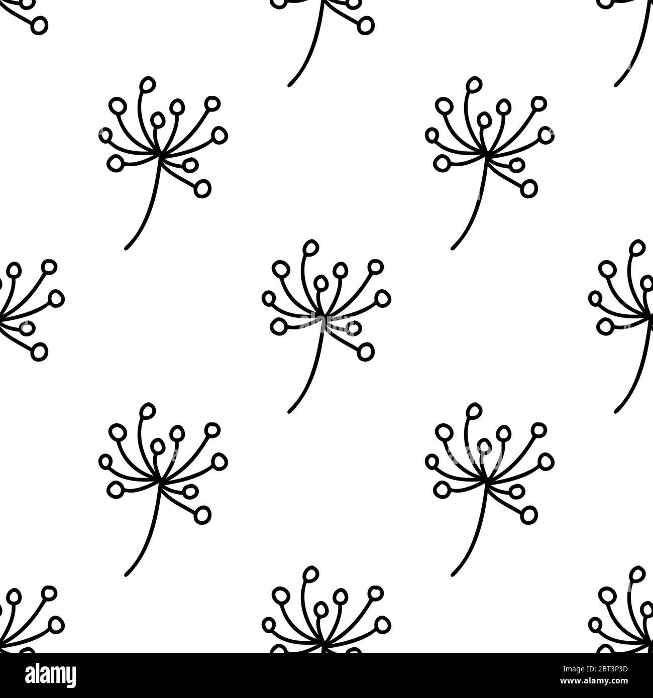 Floral seamless pattern. Isolated on white background. Vector stock ...