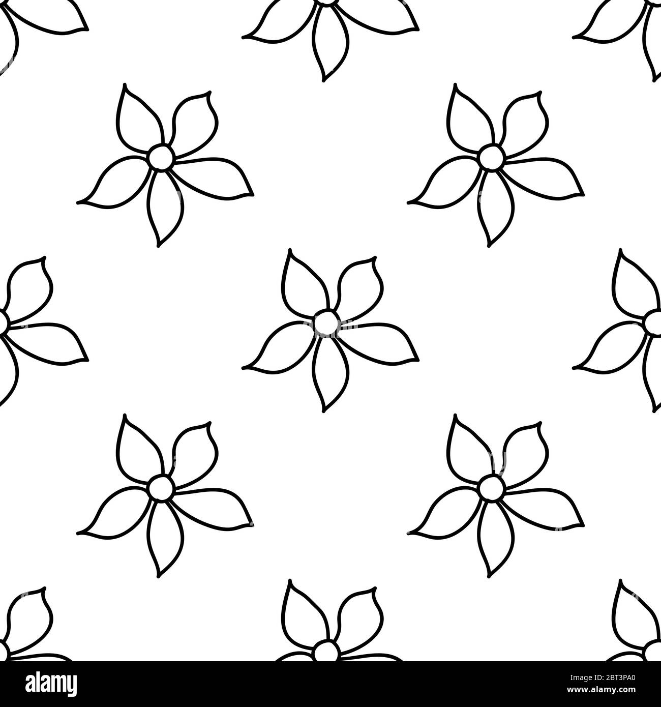 Floral seamless pattern. Isolated on white background. Vector stock ...