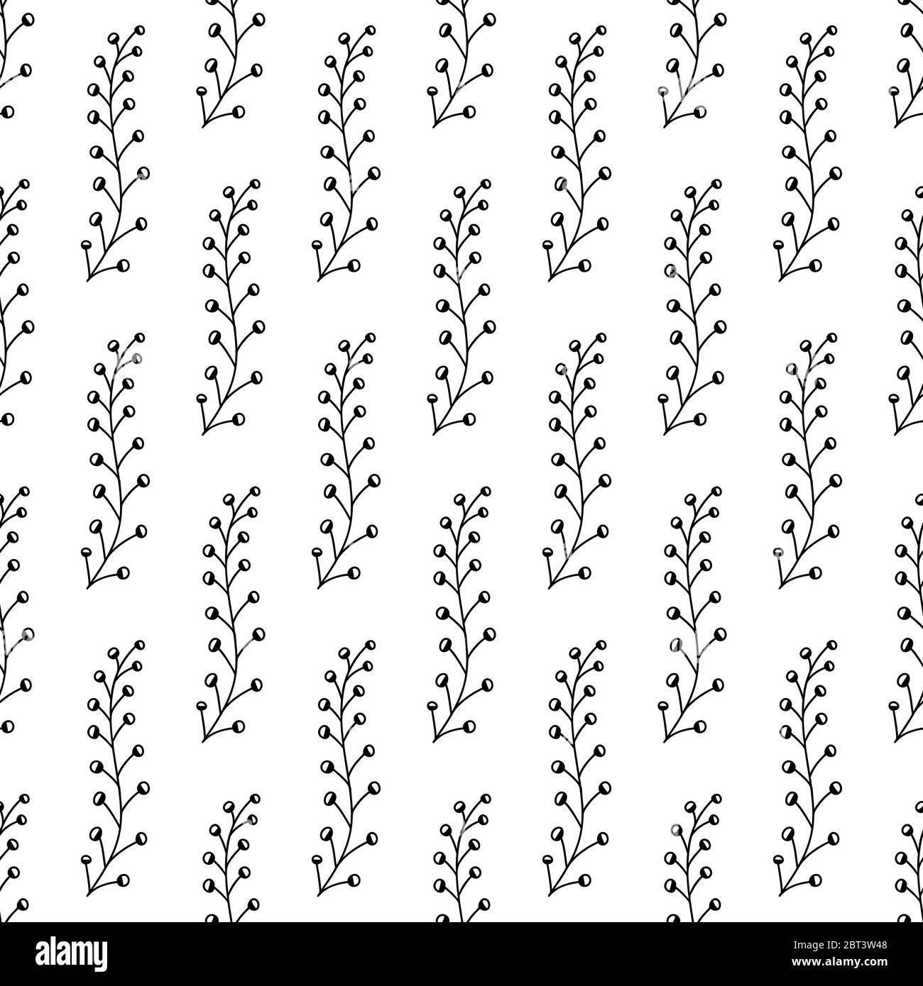 Floral seamless pattern. Isolated on white background. Vector stock ...
