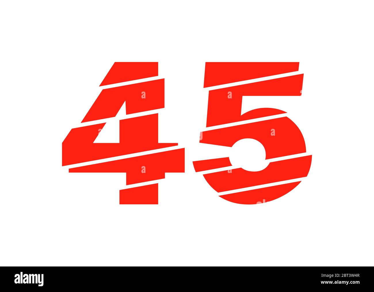 Birthday celebration number 45 Stock Vector Images - Alamy