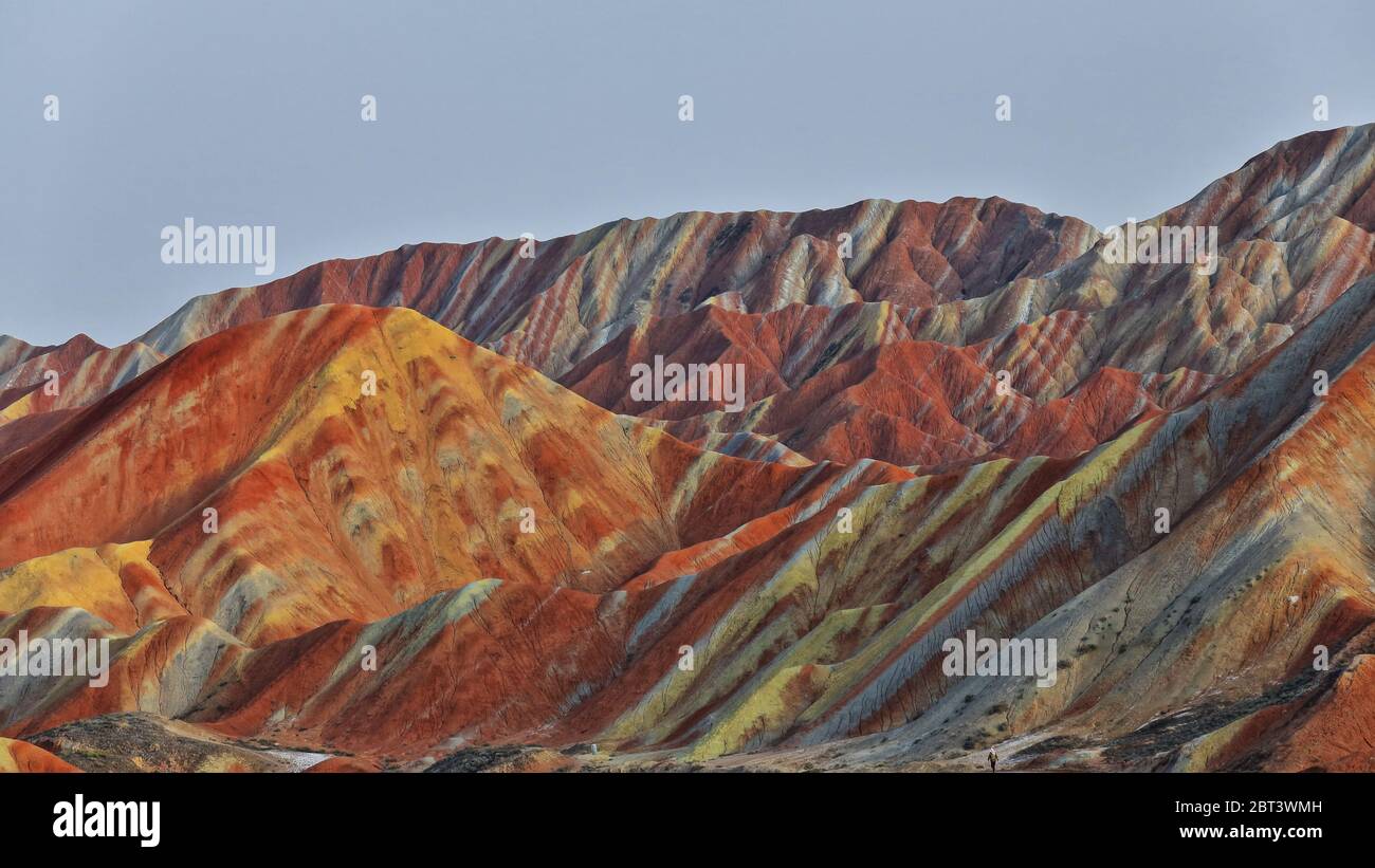 Seven-Color-Mountain landform from Colorful-Clouds Observation Deck ...