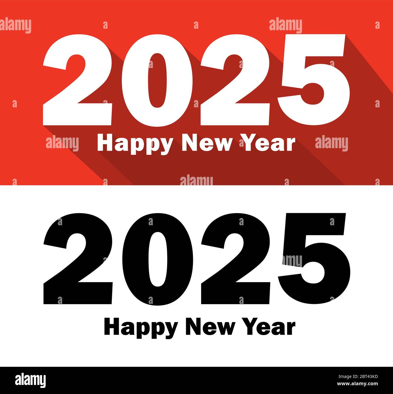 Happy New Year 2025 Design Template. Modern Design for Calendar