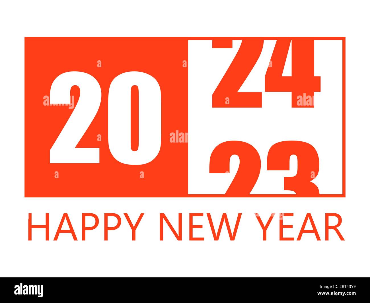 Happy New Year 2024 Design Template. Modern Design for Calendar