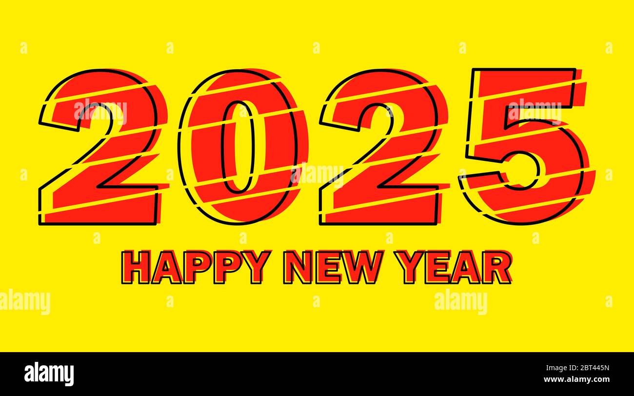Happy New Year 2025 Design Template. Modern Design for Calendar