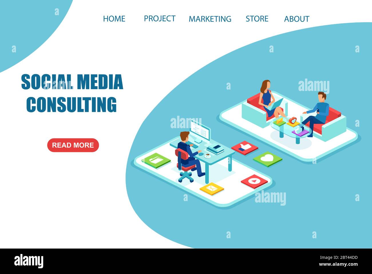 Content in social media Stock Vector Images Alamy