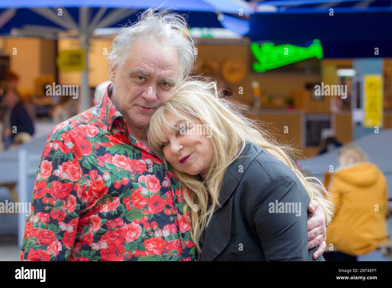 Comedian Helen Lederer and Tony Slattery at Edinburgh Festival Stock Photo