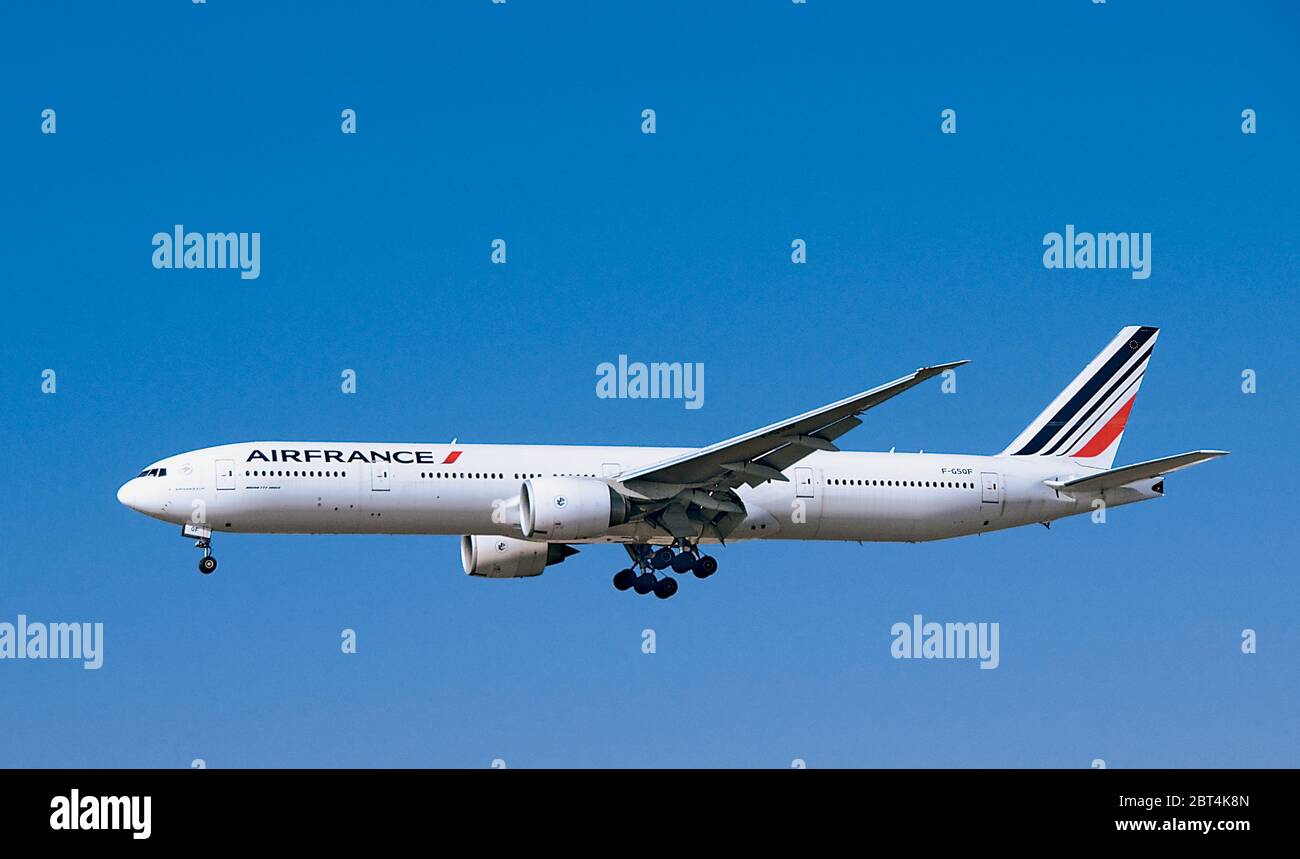 Air France Jet Airplane Boeing 777-300 F-GSQF Stock Photo