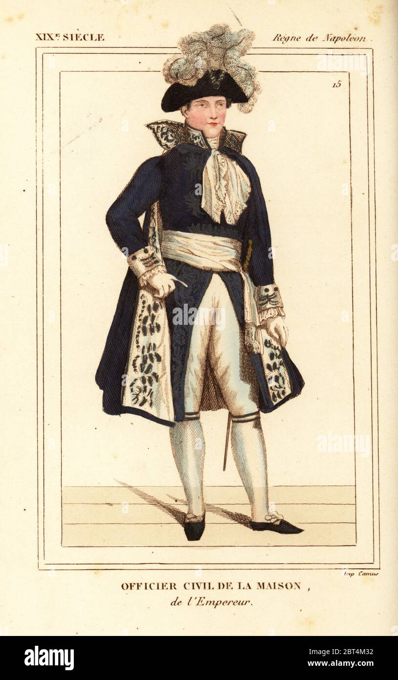 Costume of a civil officer of the imperial household, Napoleonic era ...