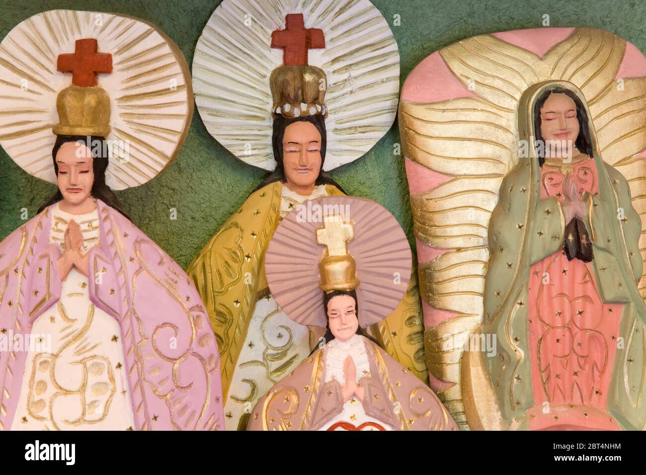 Religious statues in Mi Casa restaurant & craft store in Cabo San Lucas