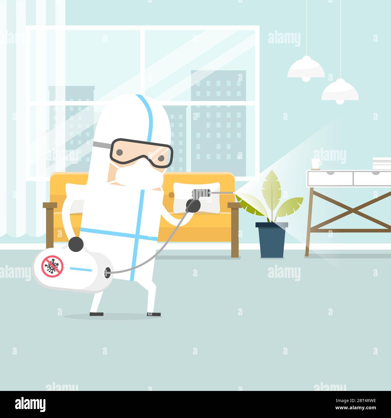 Medical worker with full of personal protection equipment (PPE