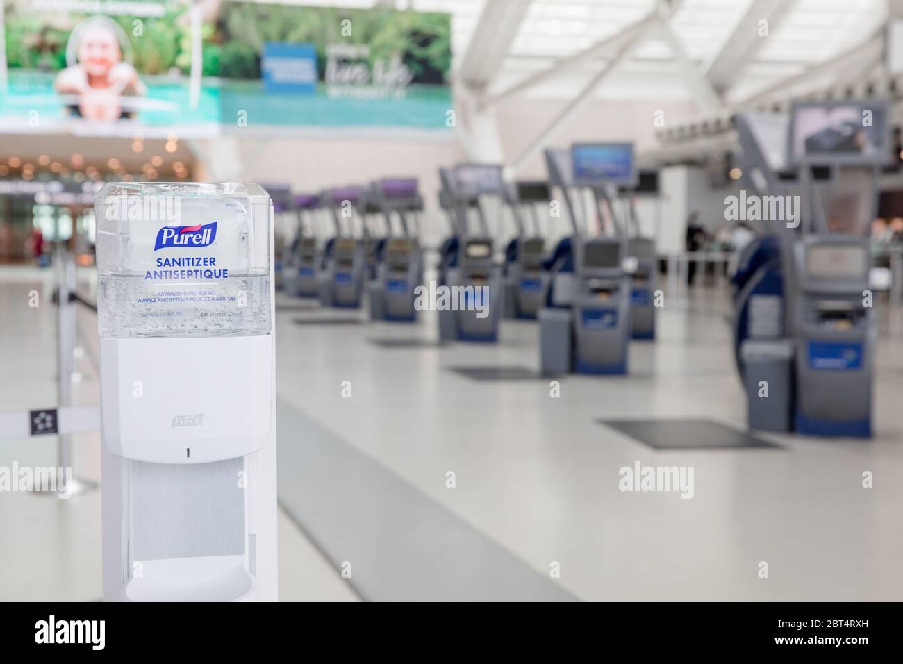 TORONTO, ONTARIO, CANADA - MAY 17, 2020: TORONTO PEARSON INTERNATIONAL AIRPORT DURING COVID-19 PANDEMIC. Stock Photo