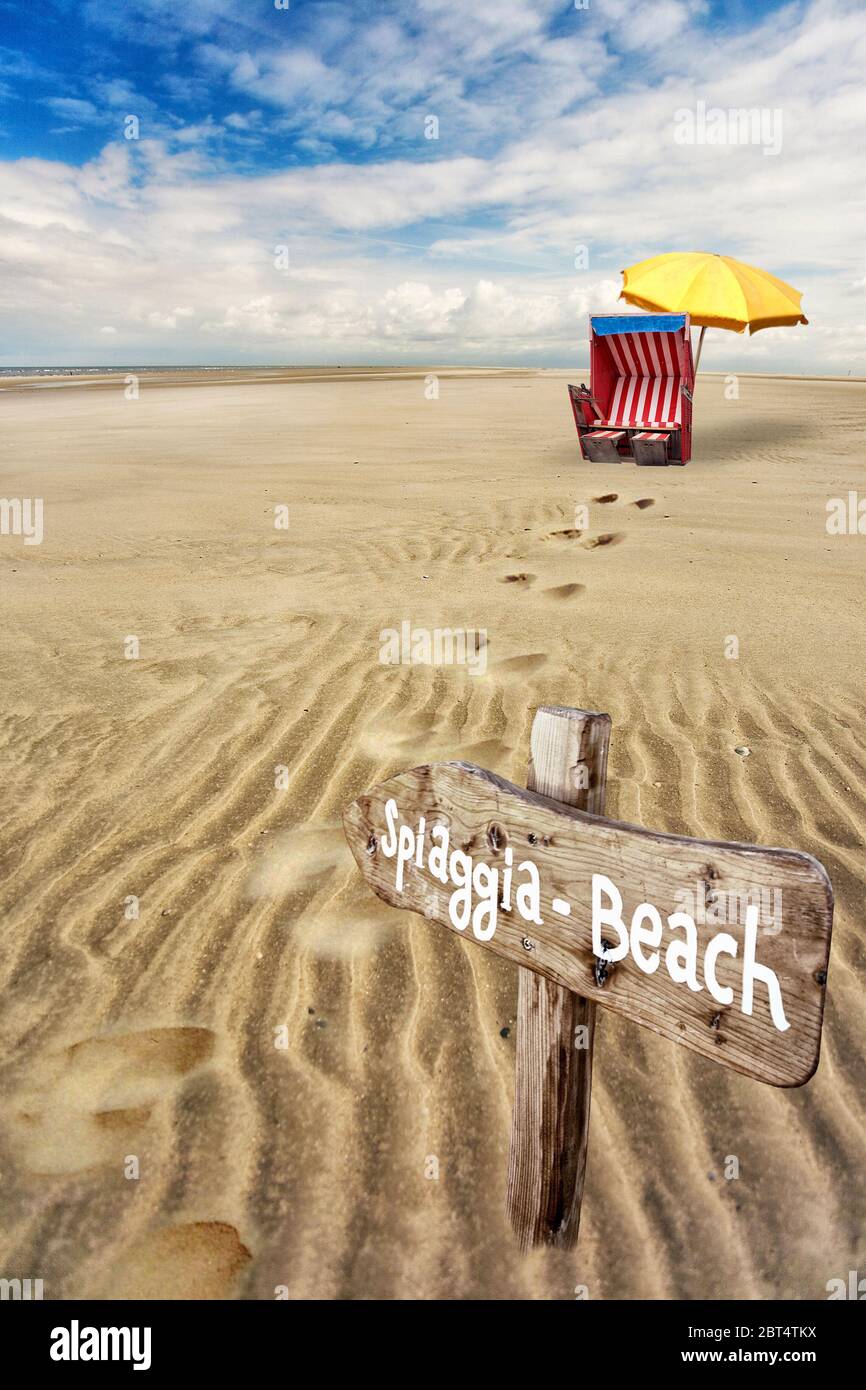 beach, seaside, the beach, seashore, summer, summerly, umbrella, beach chair, Stock Photo
