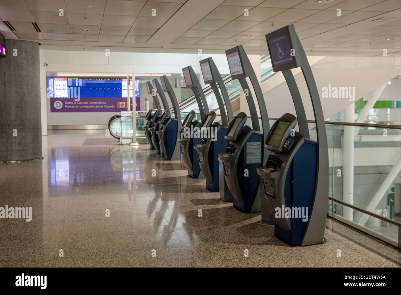 TORONTO, ONTARIO, CANADA - MAY 17, 2020: TORONTO PEARSON INTERNATIONAL AIRPORT DURING COVID-19 PANDEMIC. Stock Photo