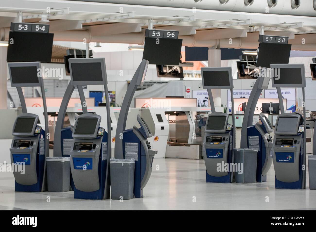TORONTO, ONTARIO, CANADA - MAY 17, 2020: TORONTO PEARSON INTERNATIONAL AIRPORT DURING COVID-19 PANDEMIC. Stock Photo