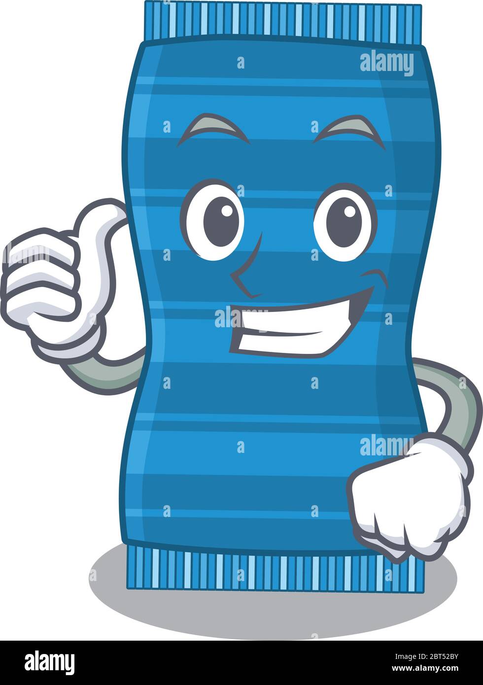 Beach towel cartoon character design showing OK finger Stock Vector