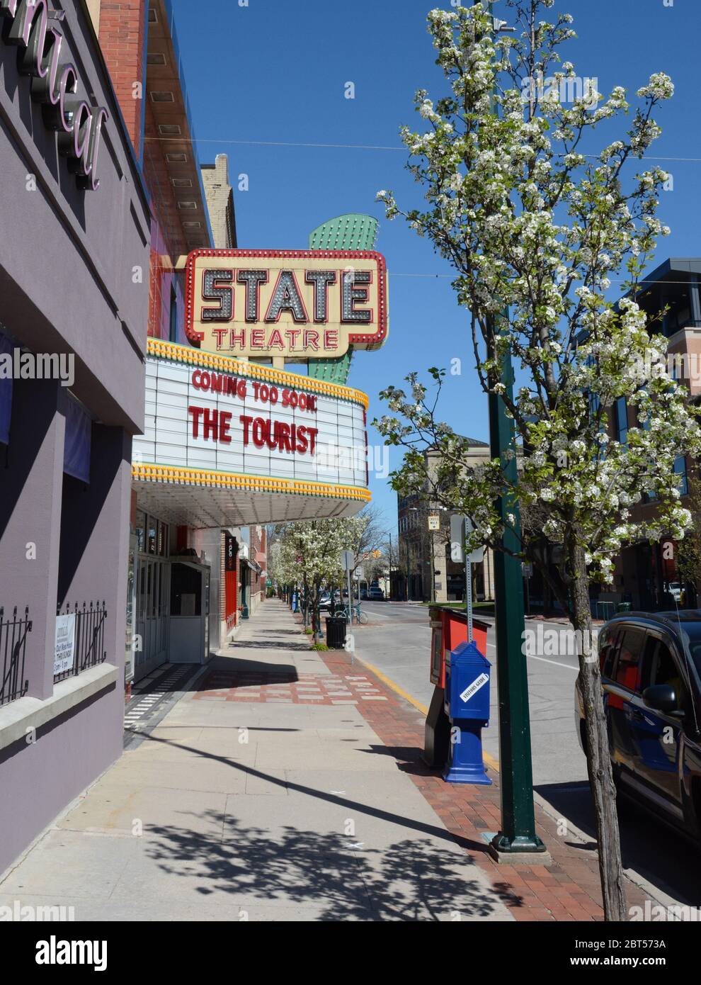 Historic State Theatre in downtown Traverse City, Michigan in the
